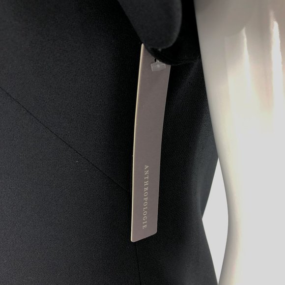 Anthropologie Shoshanna Mirandela Scallop-Edge Midnight Stretch Crepe Midi Dress - Picture 15 of 15